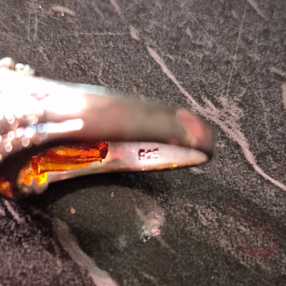 Citrine, 925, November birth stone. size 9 ring. - Picture 2 of 4